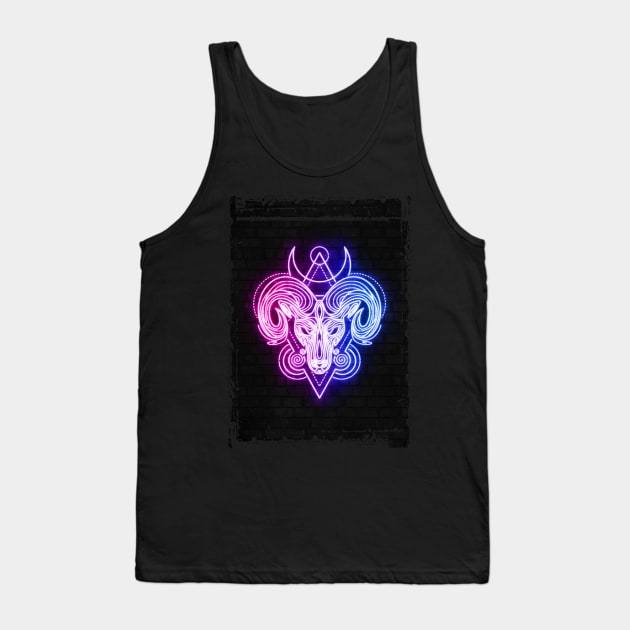 Aries neon sign Tank Top by PrintstaBee